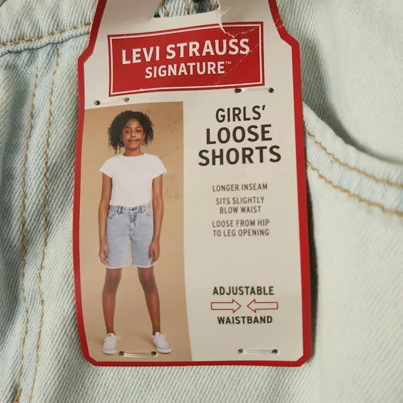 Light Blue Distressed Denim Shorts - Picture 2 of 7